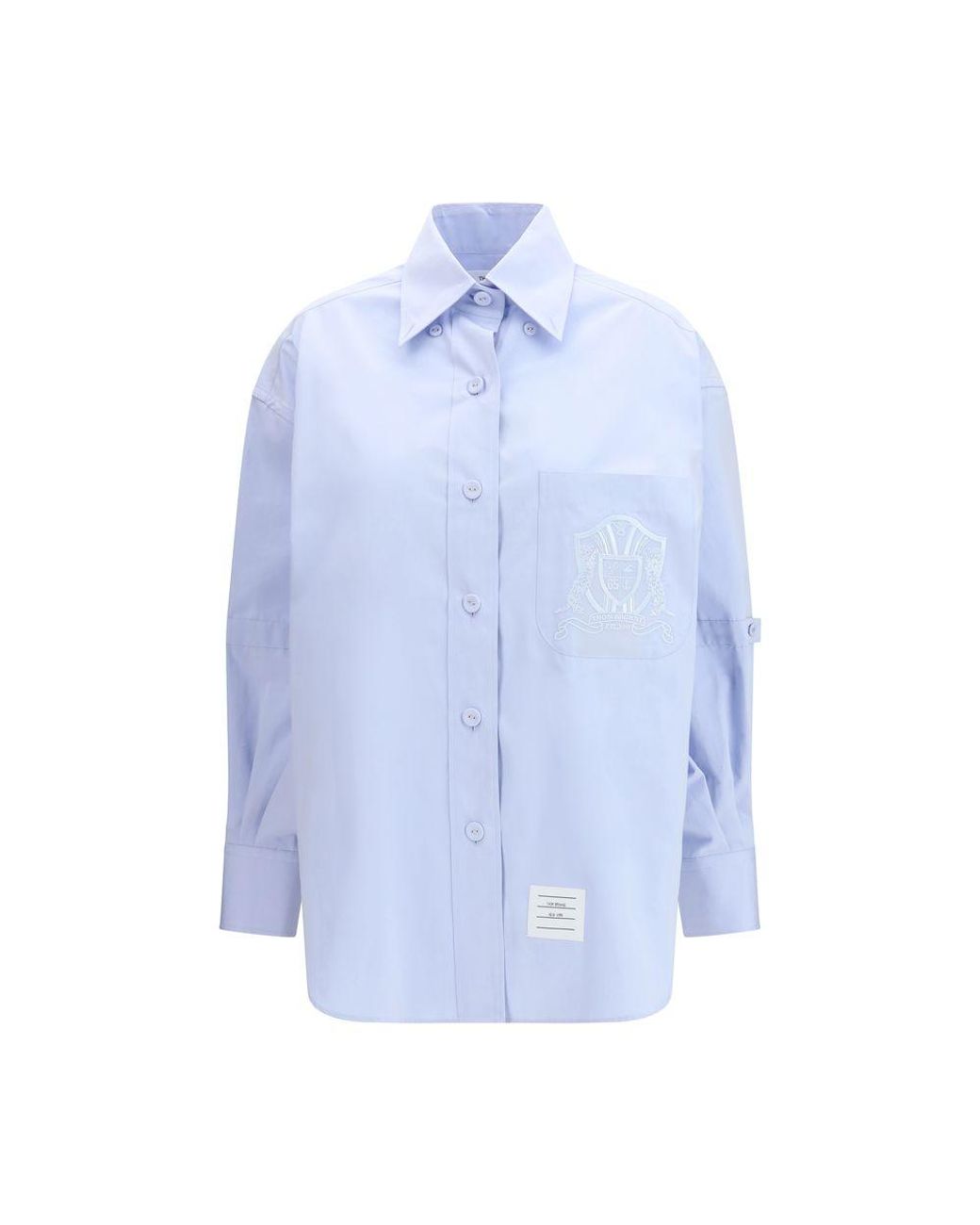 Thom Browne Blue Cotton Pattern Shirt