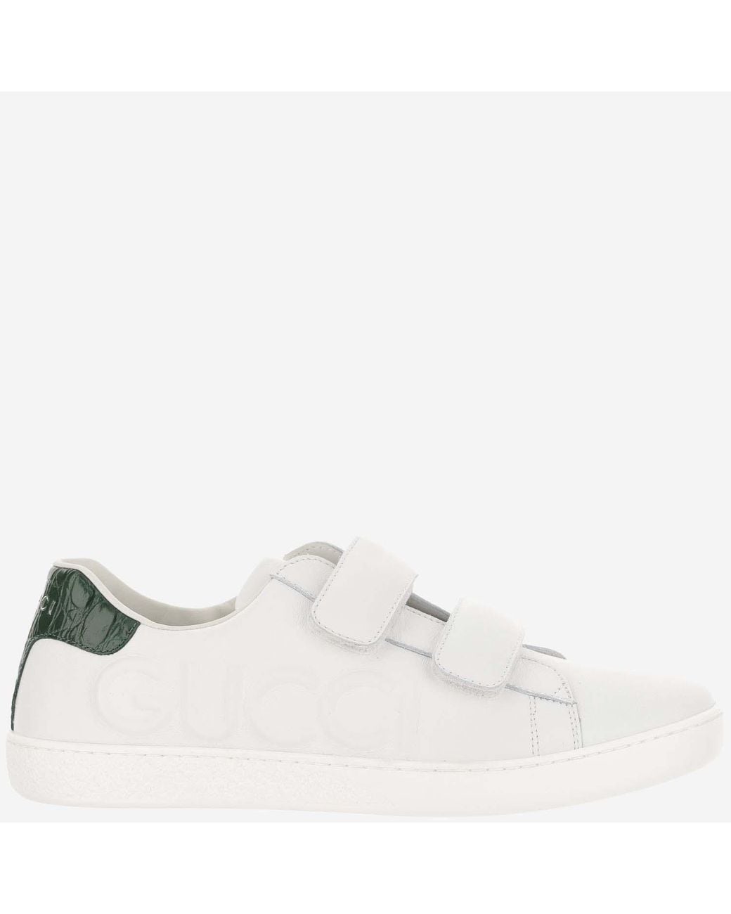 Gucci White Kids Sneakers Ace Leather Trainers for men