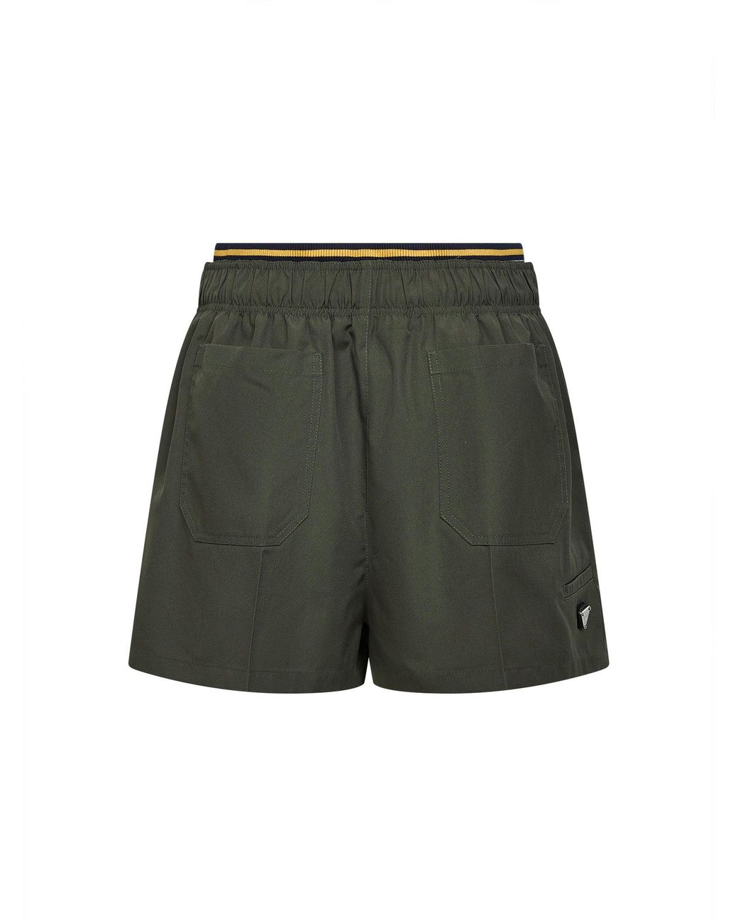 Prada Green Military Twill Shorts Polyester