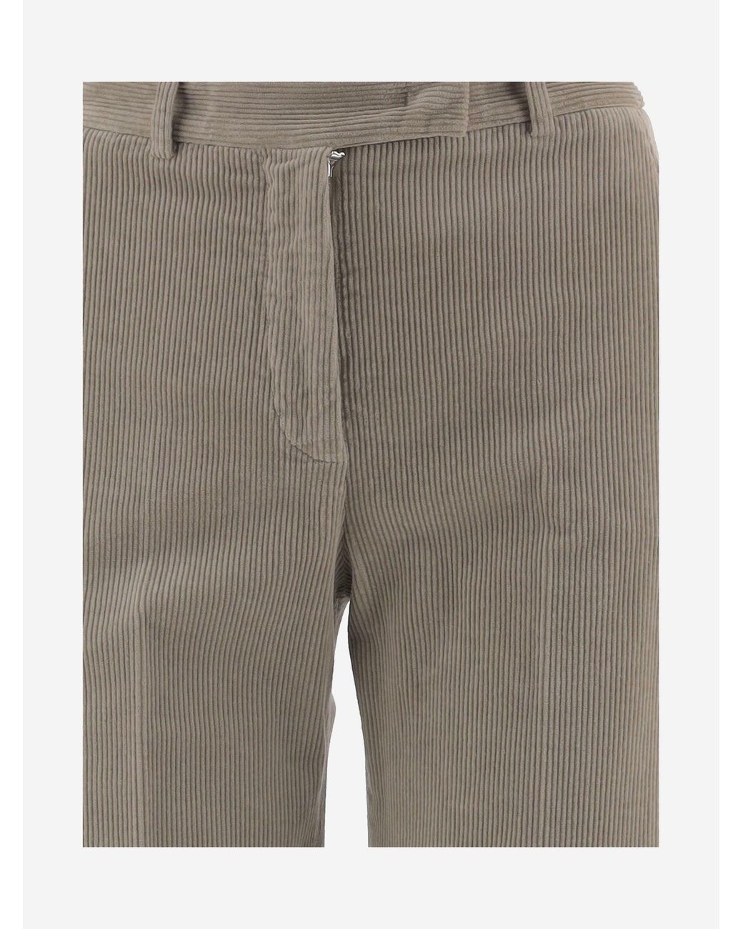 Ql2 Gray Stretch Cotton Trousers