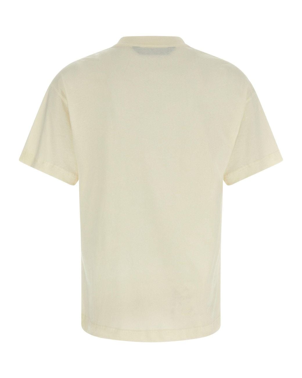 Palm Angels White Logo Print T-Shirt for men