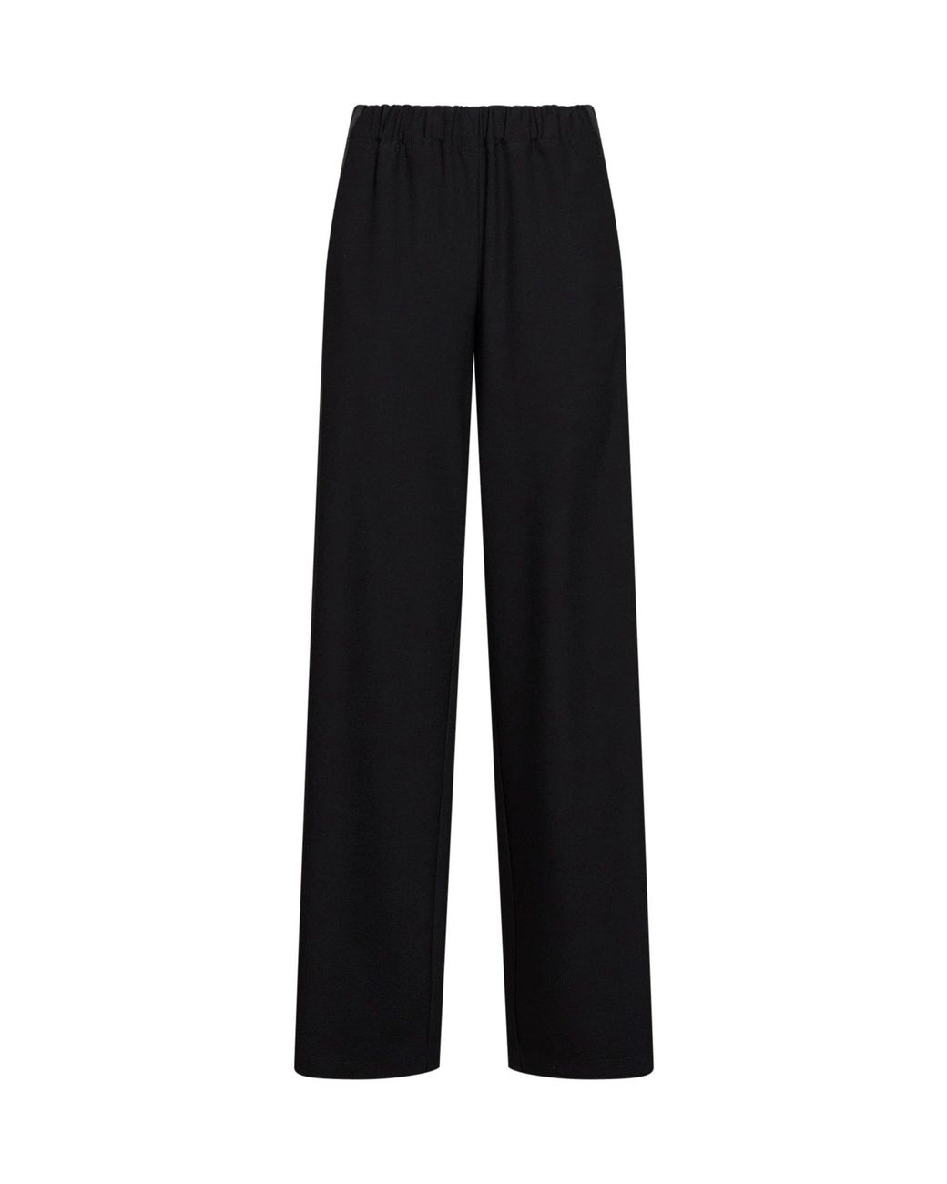Blanca Vita Black Wide-Leg Trousers Pika Crepe Polyester
