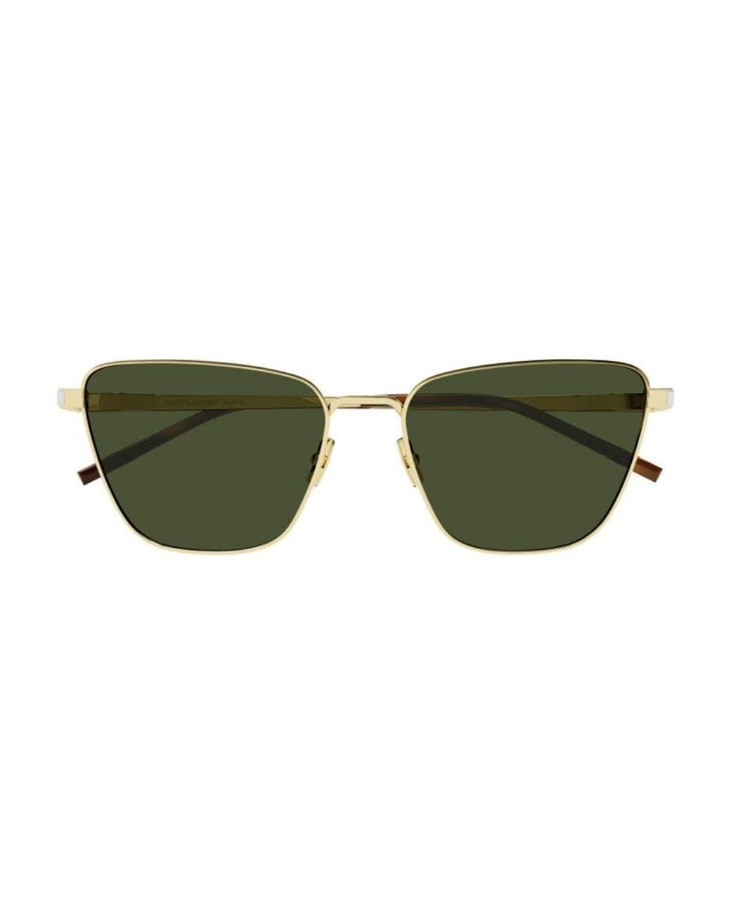 Saint Laurent Green Sunglasses Cat Eye Full Rim, Frame And Lens Sl551003