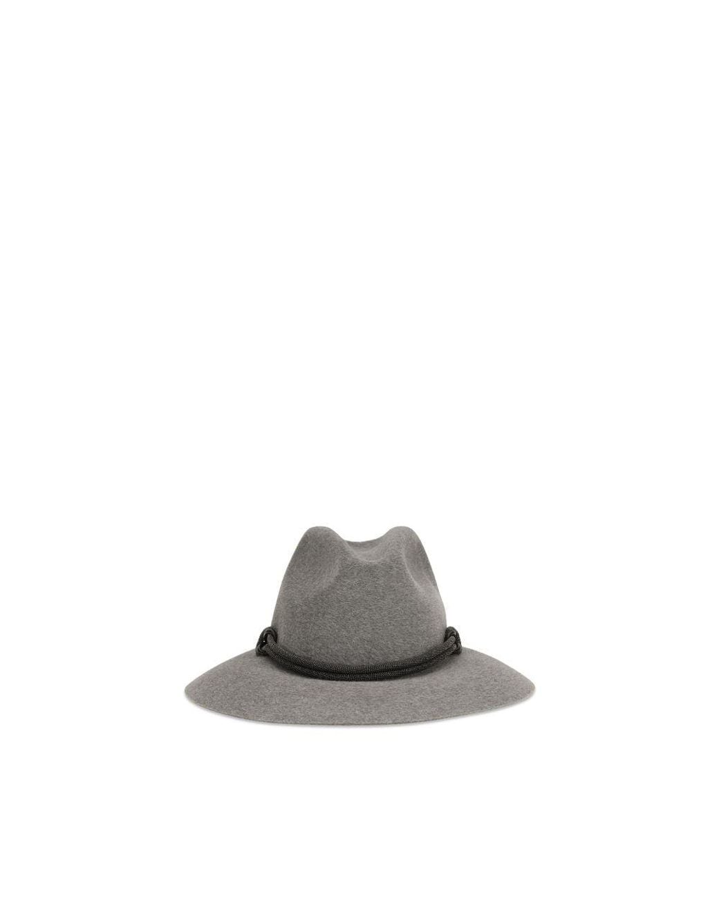 Brunello Cucinelli Gray Eco Fabric Fedora