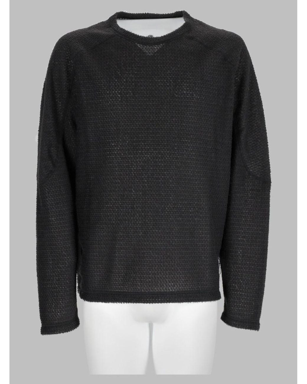 Satisfy Black Fuzzfleece Sweatshirt Polyester Sweater for men