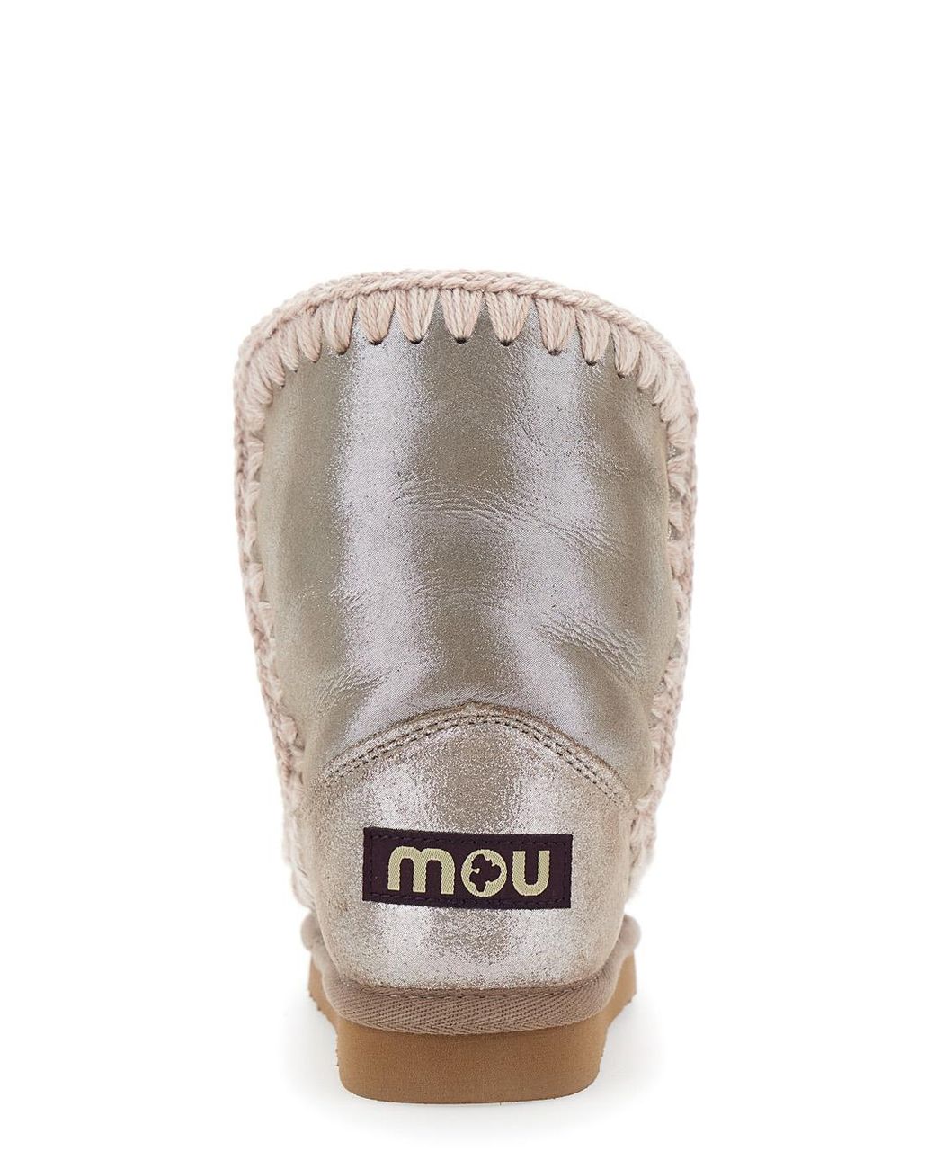 Mou Gray Ankle Boots Patent Suede Sheep