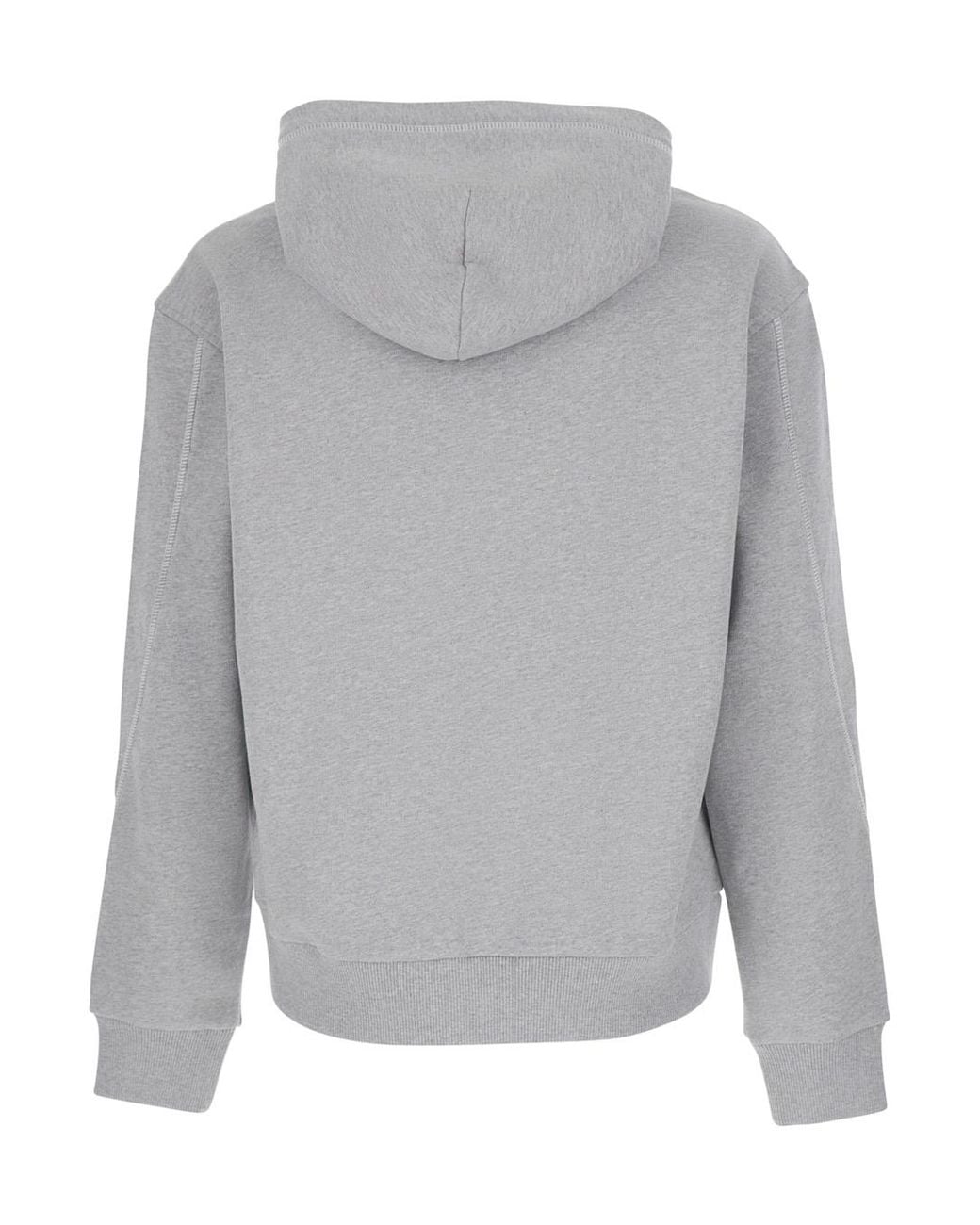 Givenchy Gray Relaxed Logo Hoodie for men