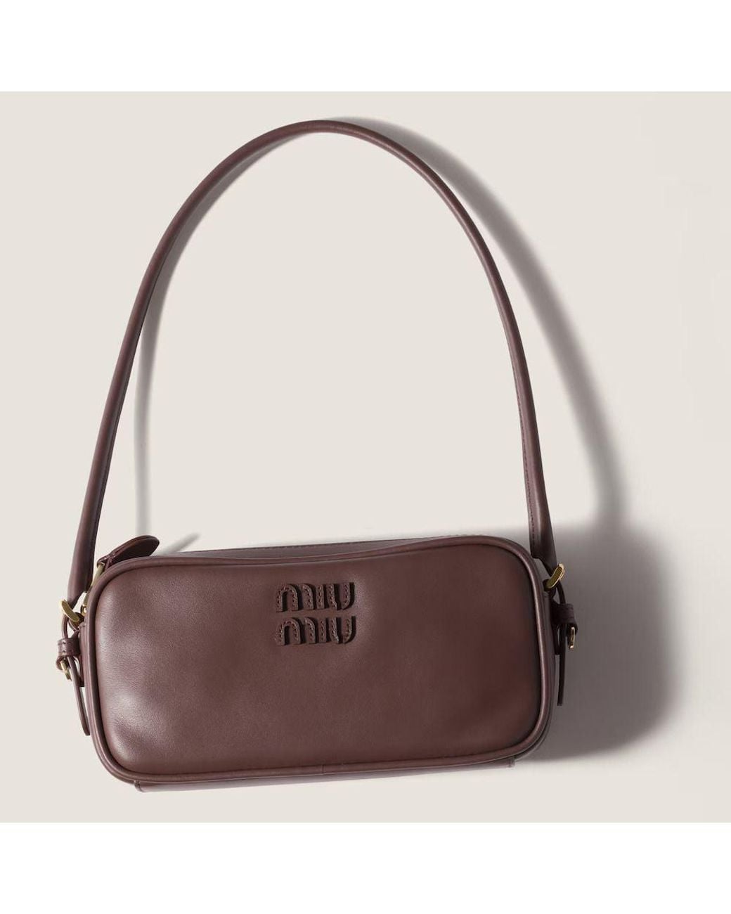 Miu Miu Multicolor Miu Miu H26 Shoulder Bag — Burgundy
