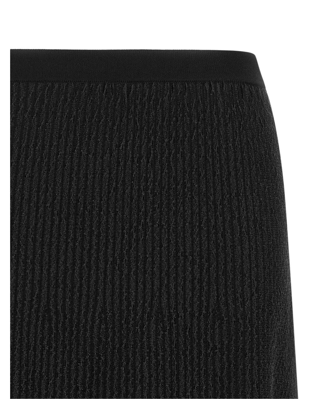 Elisabetta Franchi Black Pleated Knit Skirt