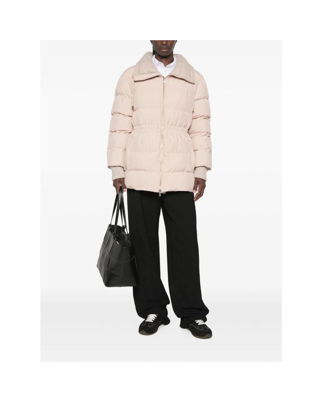 Fabiana Filippi Pink Padded Drawstring-Waist Jacket