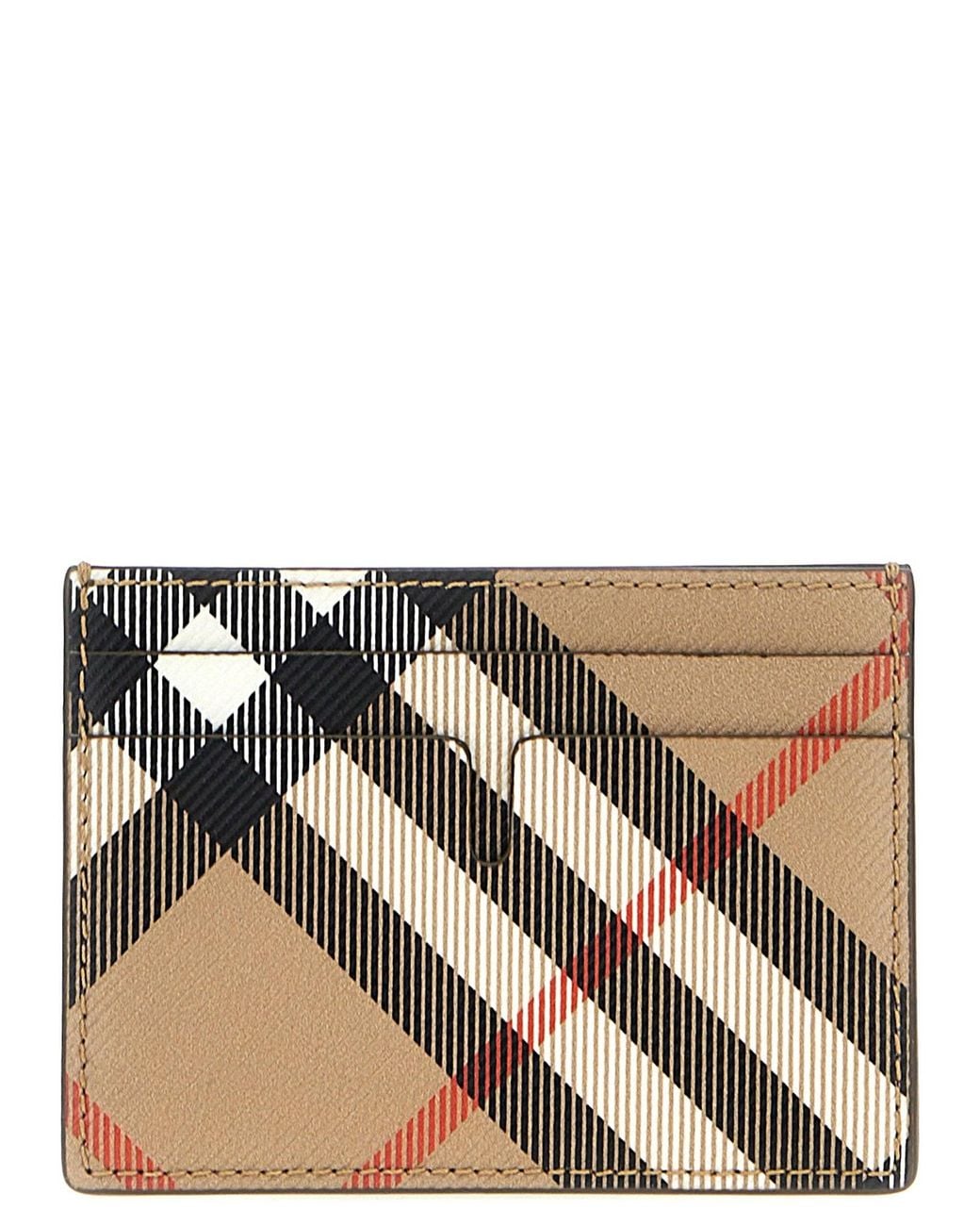 Burberry Brown Check Card Case