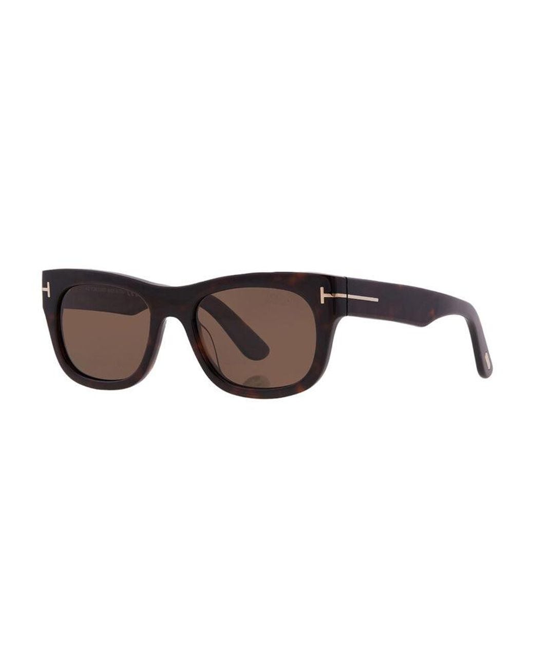 Tom Ford Brown Sunglasses Rectangle Full Rim, Dark Havana Frame And Polarized Lens Ft133452H for men