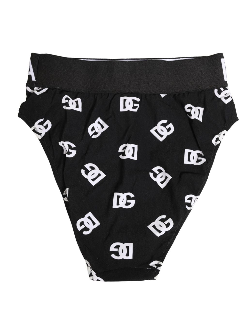 Dolce & Gabbana Black Logo Waistband Midi Brief Underwear And Elastane Nylon Clothing