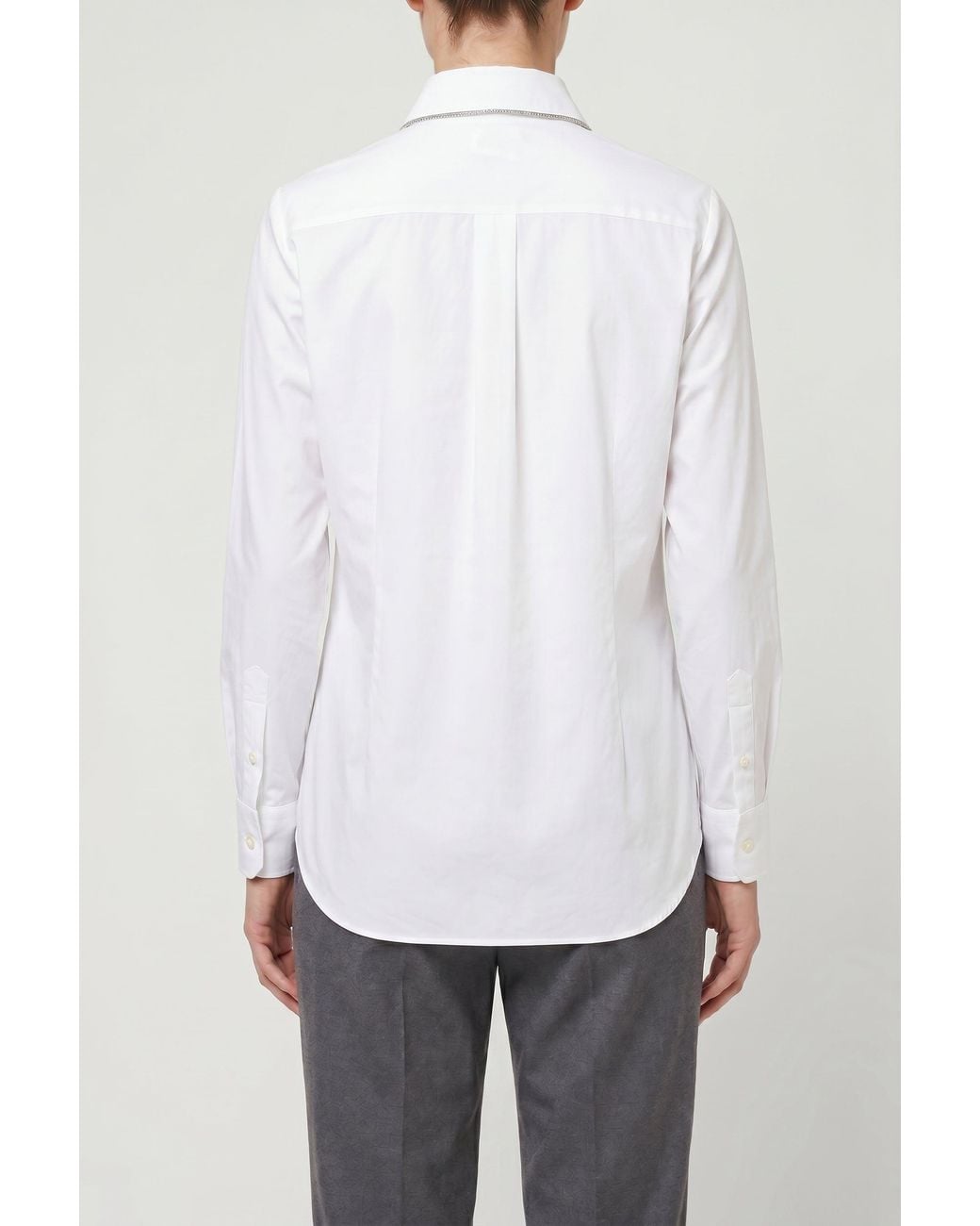 Brunello Cucinelli White Cotton Blend Shirt