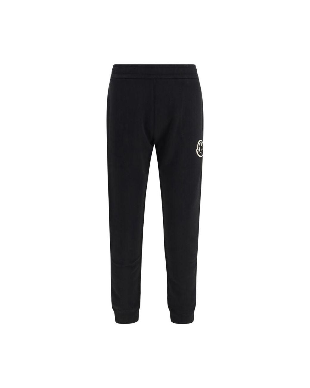 Moncler Black Moncler Cotton Tapered Joggers for men