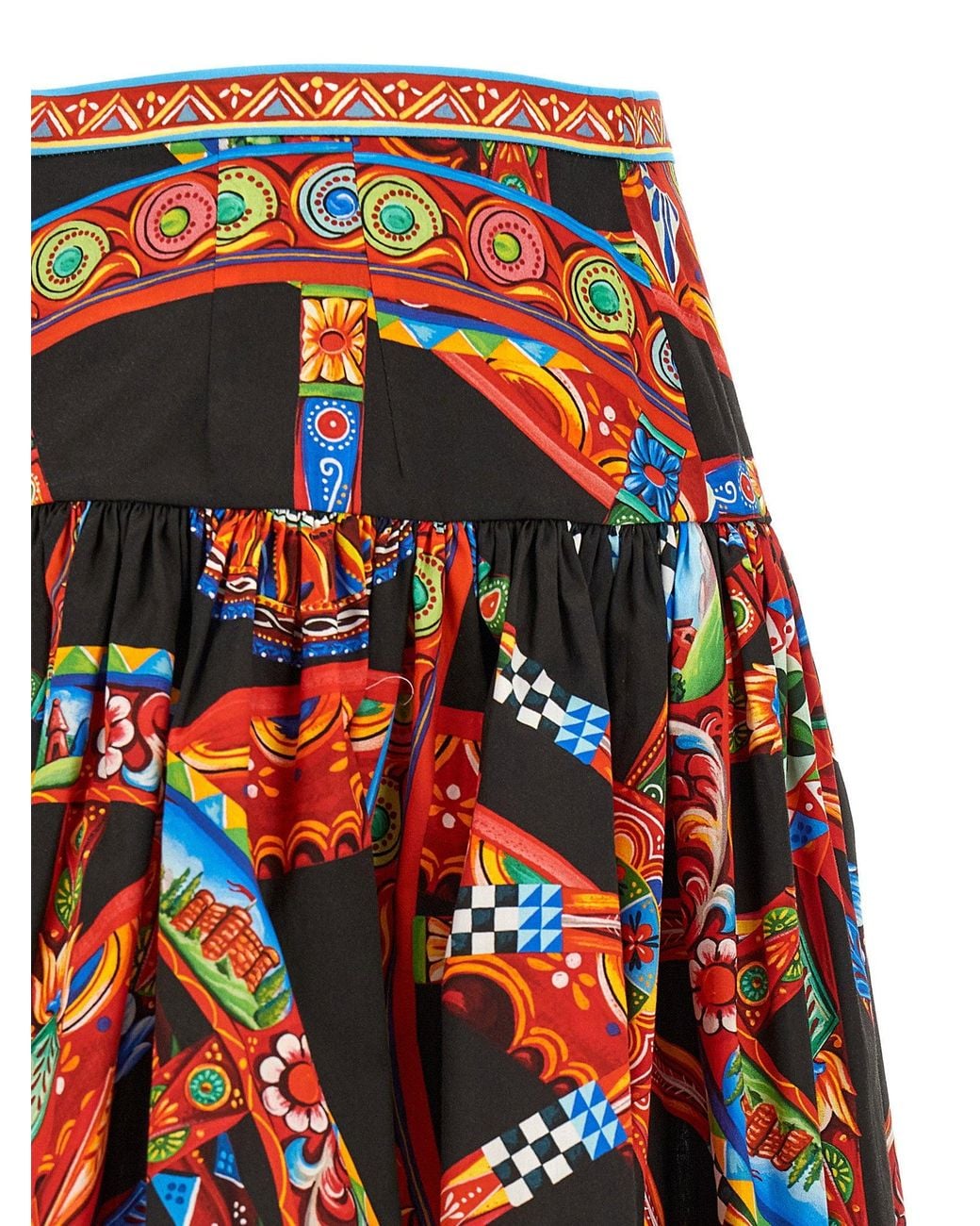 Dolce & Gabbana Red Dolce & Gabbana Carretto Skirt