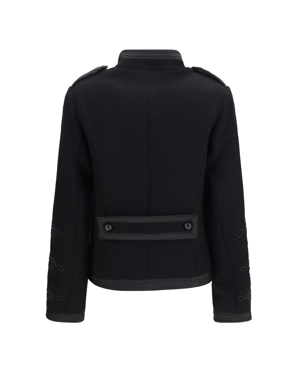 P.A.R.O.S.H. Black Napoleone Jacket Wool Ovis Aries Blazers & Vests