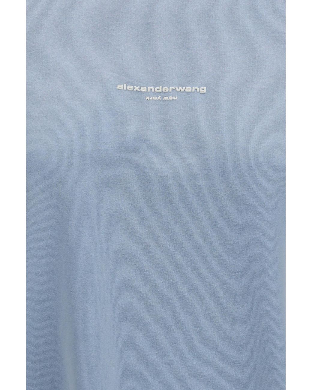 Alexander Wang Blue Long-Sleeve Logo T-Shirt