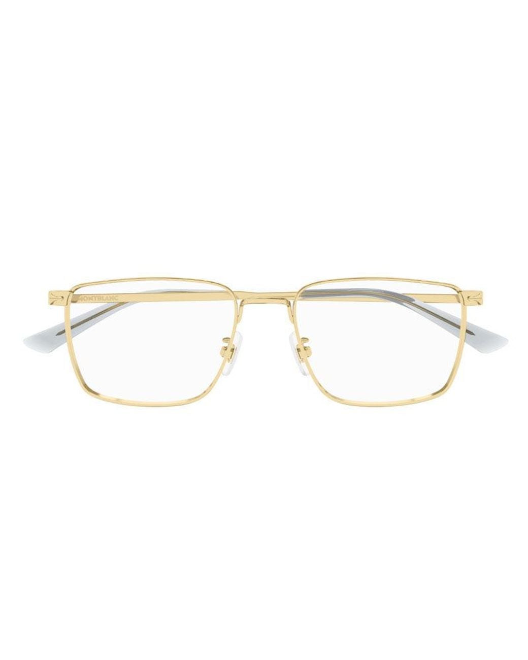 Montblanc White Eyeglasses Square Full Rim, Frame And Clear Demo Lens Mb0308O001 Sunglasses for men