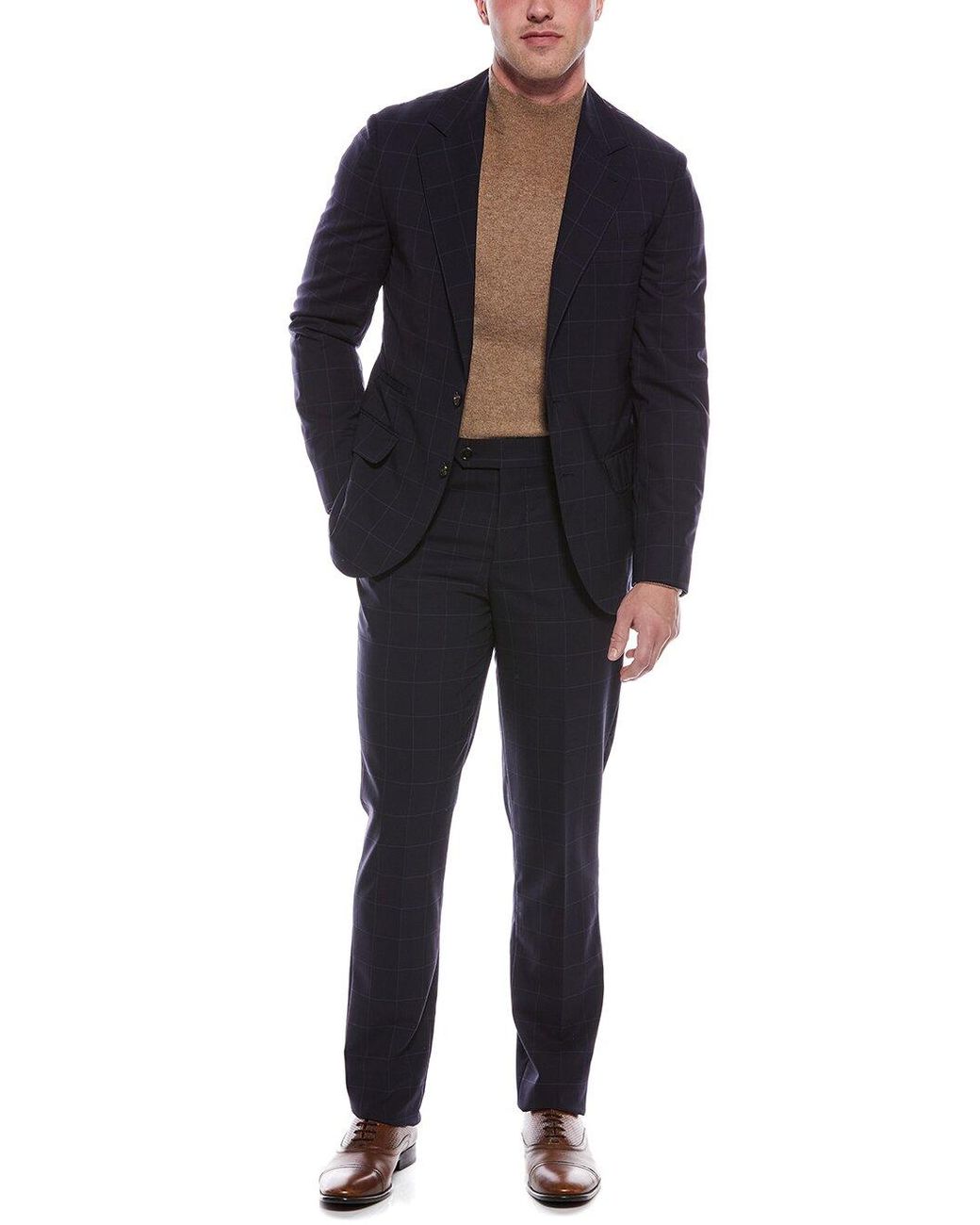 Brunello Cucinelli Black 2Pc Wool Suit for men