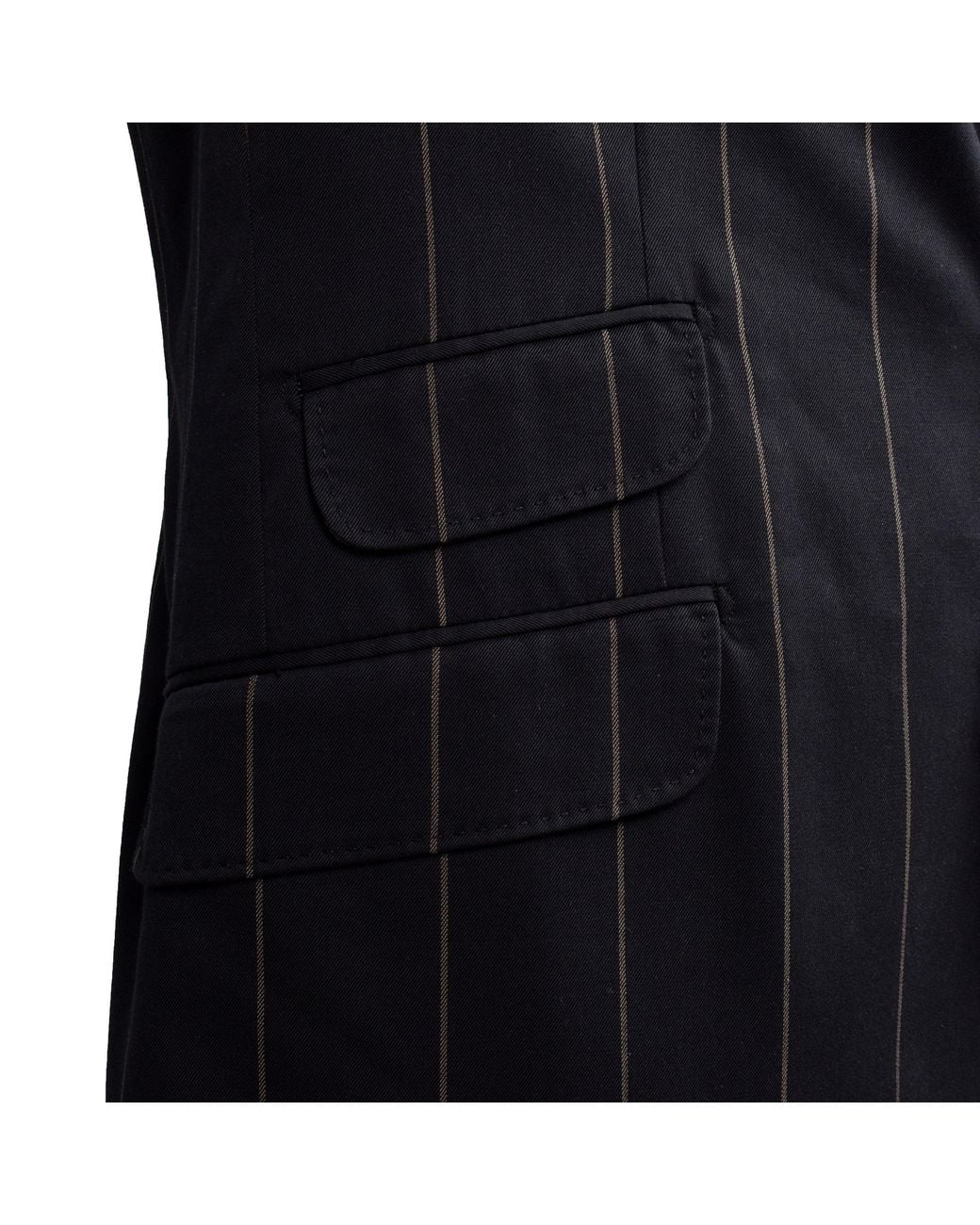 Brunello Cucinelli Blue Wool Striped Suit for men