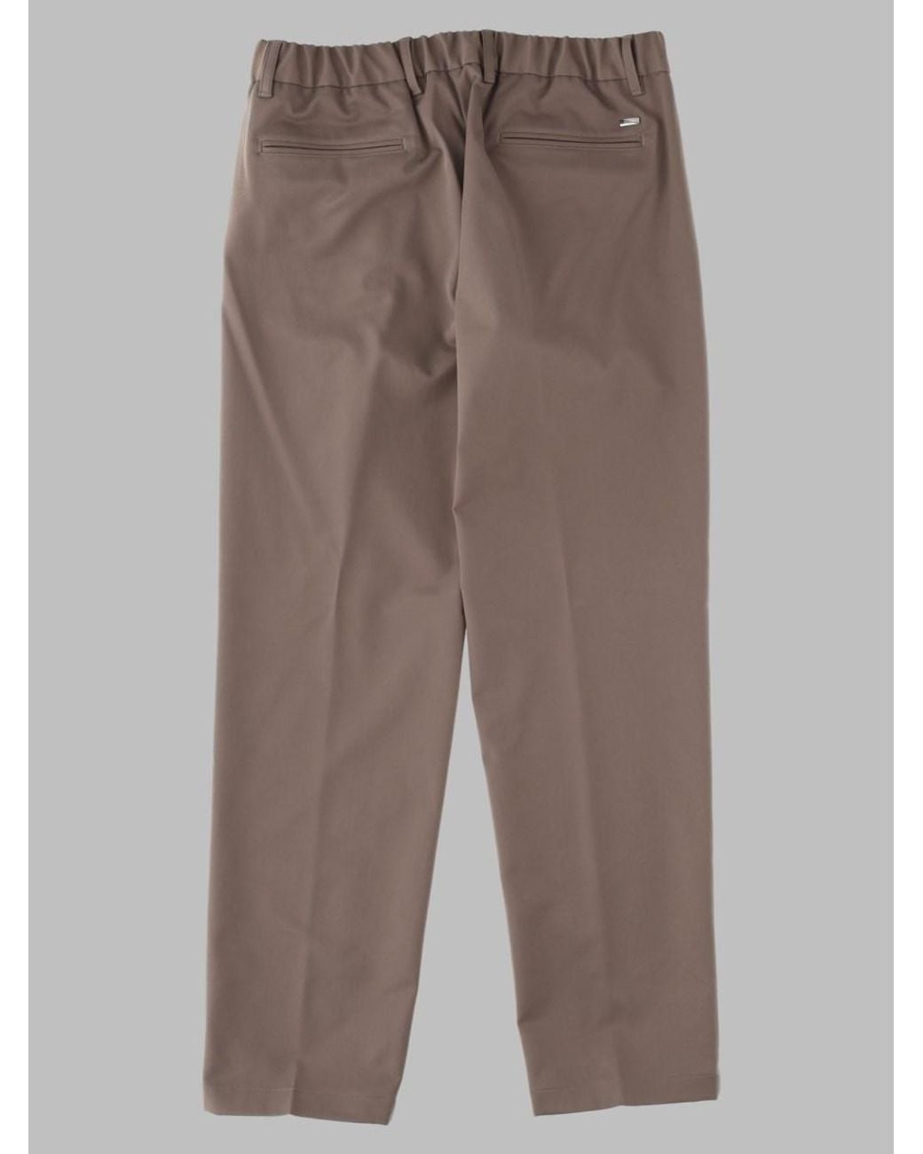 Herno Brown Straight-Leg Trousers With Elasticated Waist Polyester for men