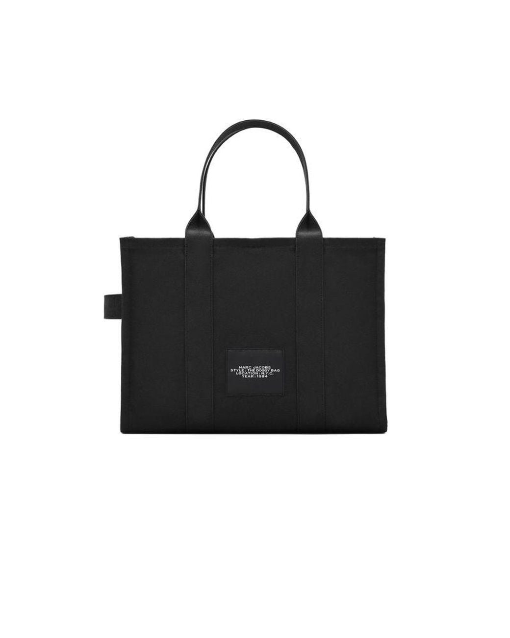 Marc Jacobs Black Tote Bag Cotton Canvas Tote-Bags
