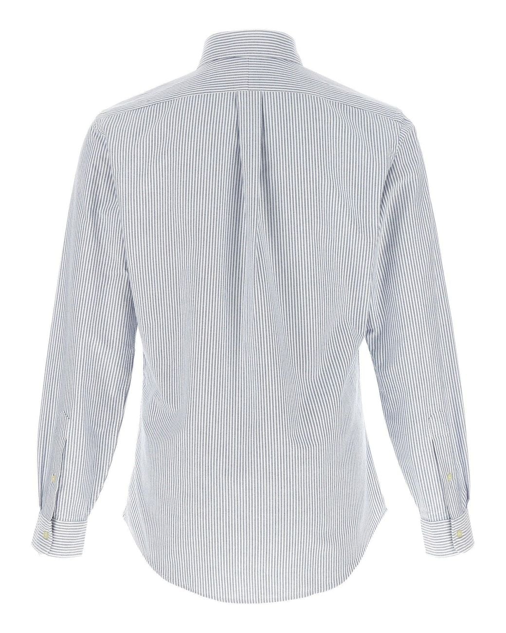 Polo Ralph Lauren White Striped Oxford Cotton Shirt