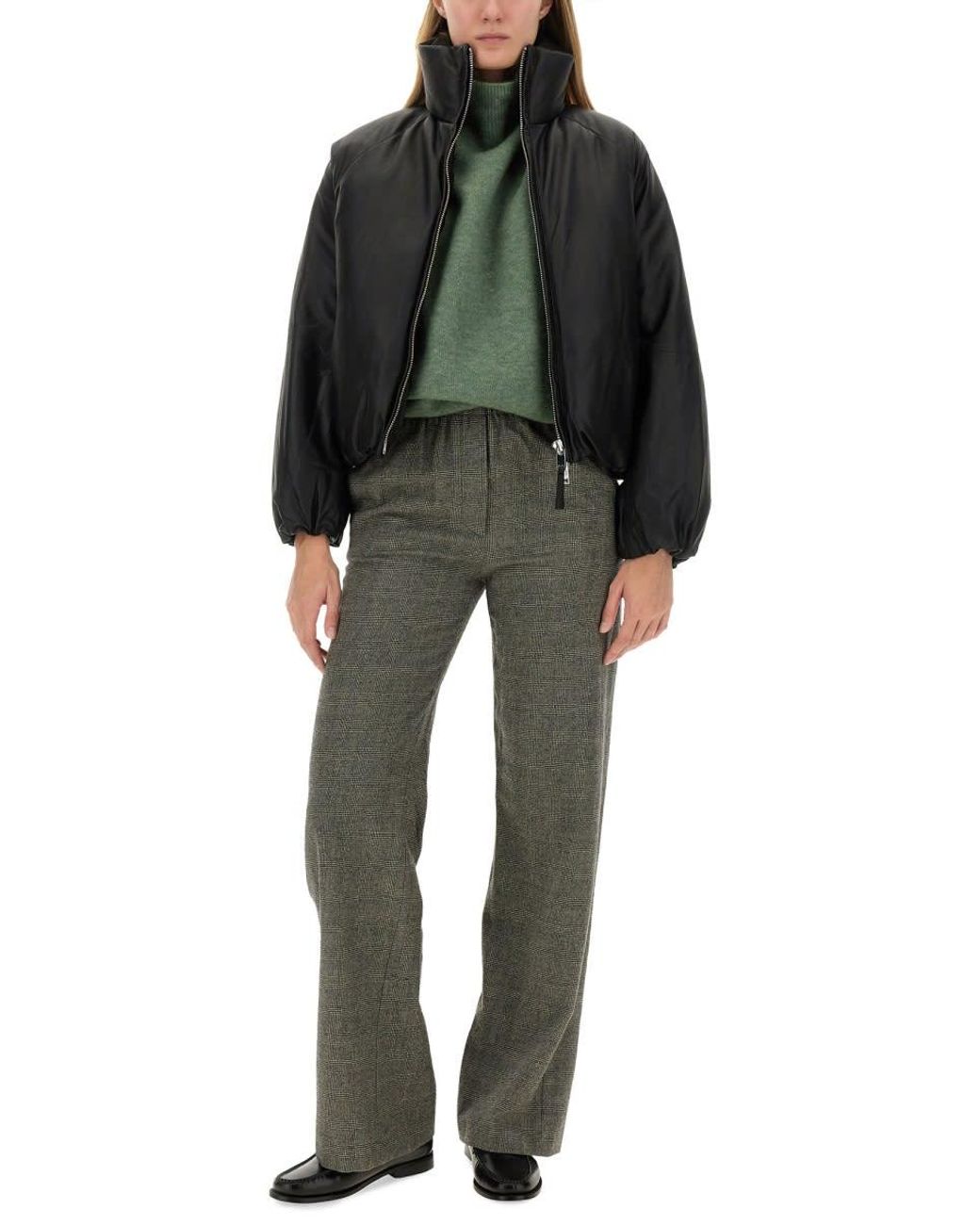 Alysi Black Leather Jacket