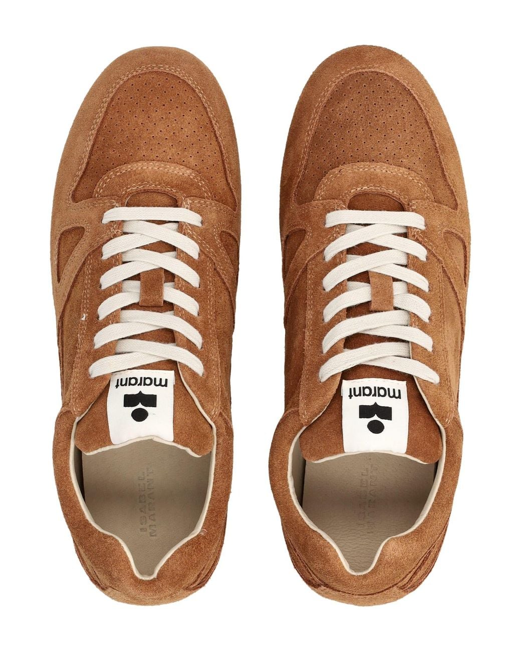 Isabel Marant Brown Sennyh Cognac Suede Leather Sneakers for men