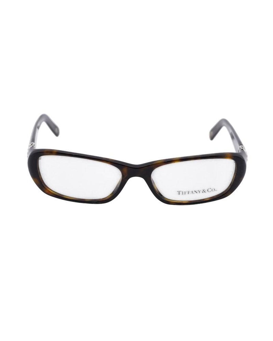 Tiffany & Co Brown Eyeglasses Rectangle Full Rim, Dark Havana Frame And Clear Demo Lens Tf2069-B8015 Sunglasses