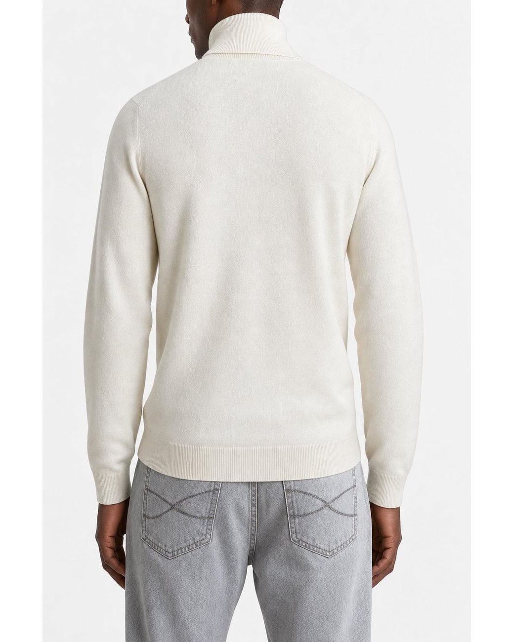 Brunello Cucinelli Gray Wool Turtleneck Sweater for men