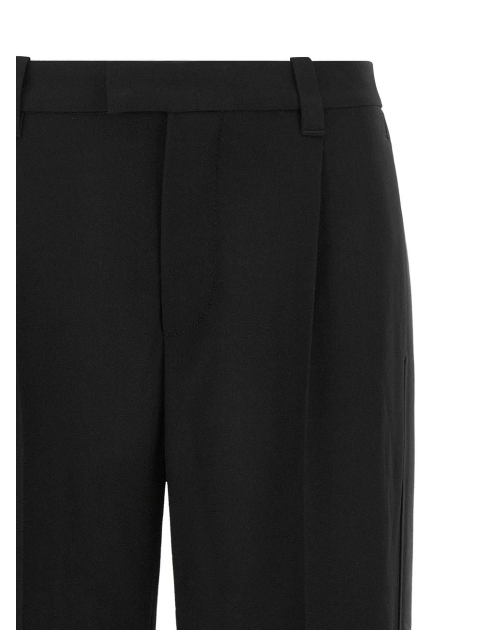 Brunello Cucinelli Black Brunello Cucinelli Pleated Virgin Wool Trousers