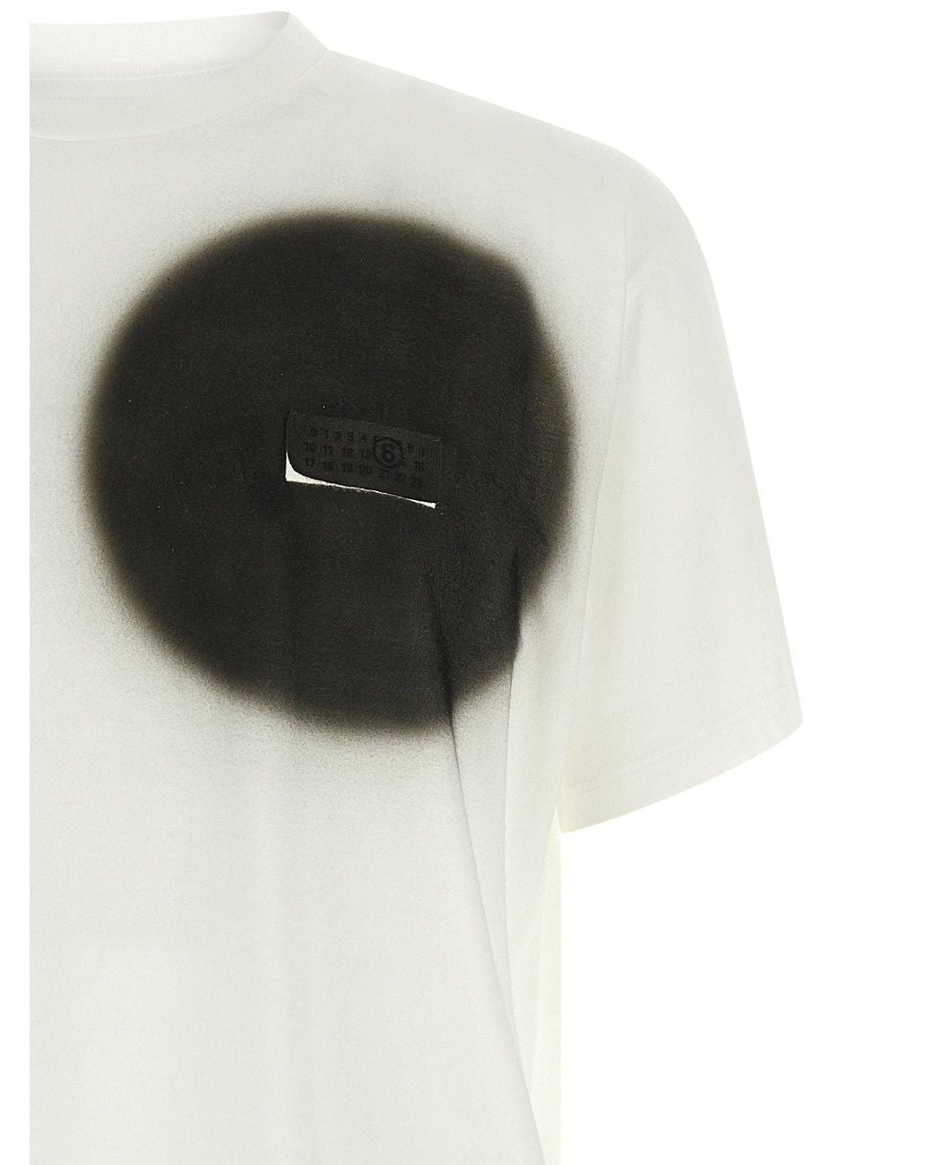 MM6 by Maison Margiela White Numeric Signature Spray Print T-Shirt