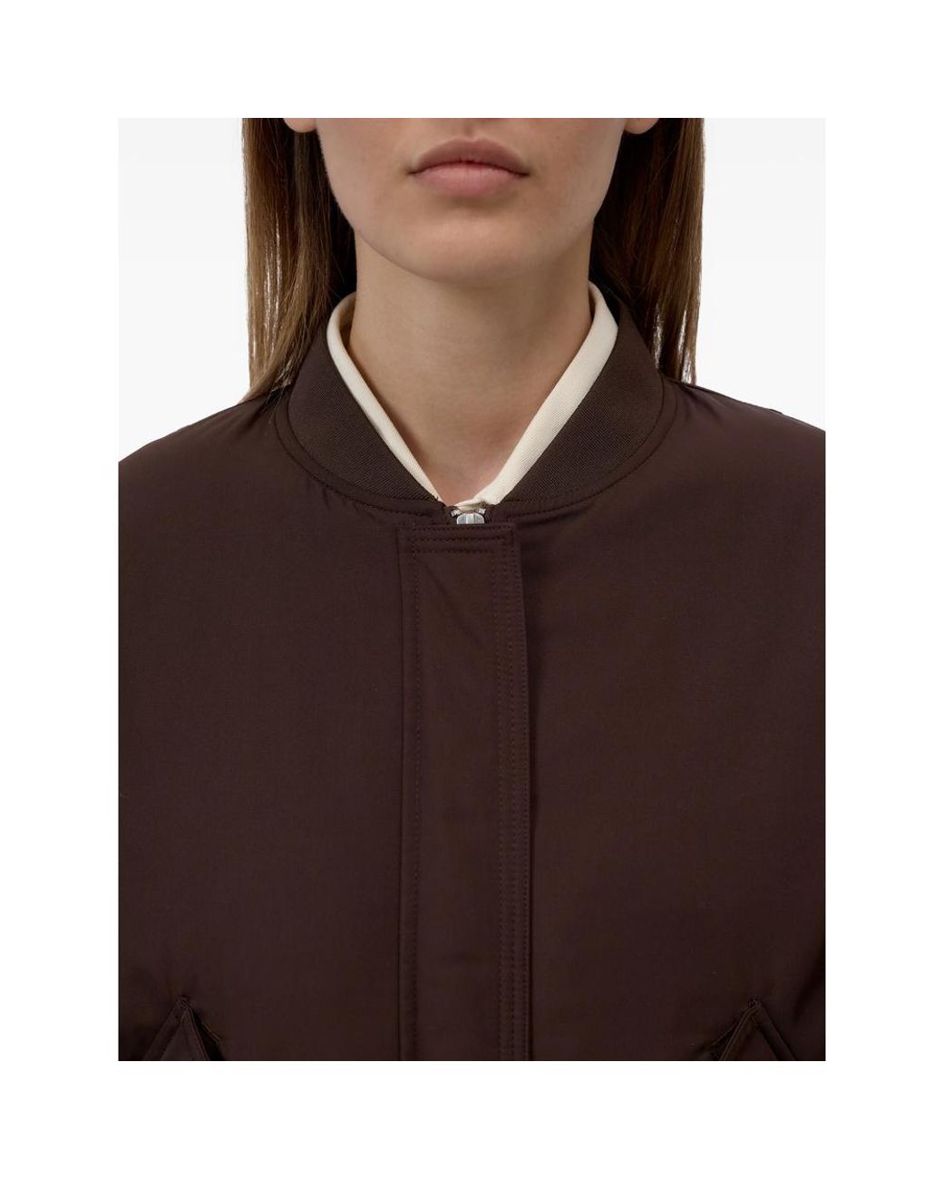 Closed Brown Bomber Jacket