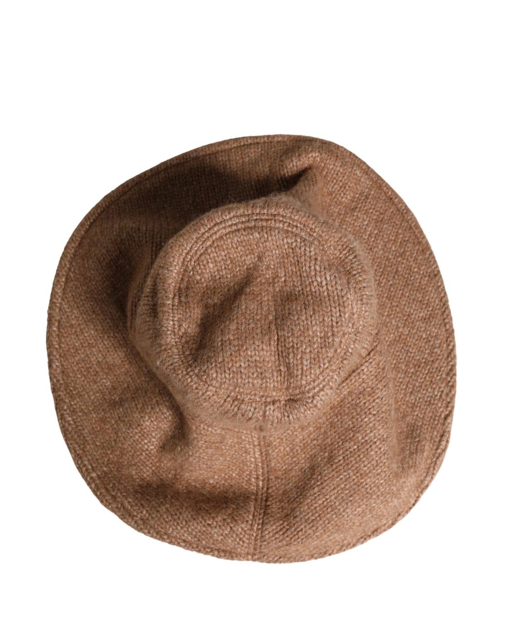 Dolce & Gabbana Brown Llama Wool Knitted Capello Hat Nylon