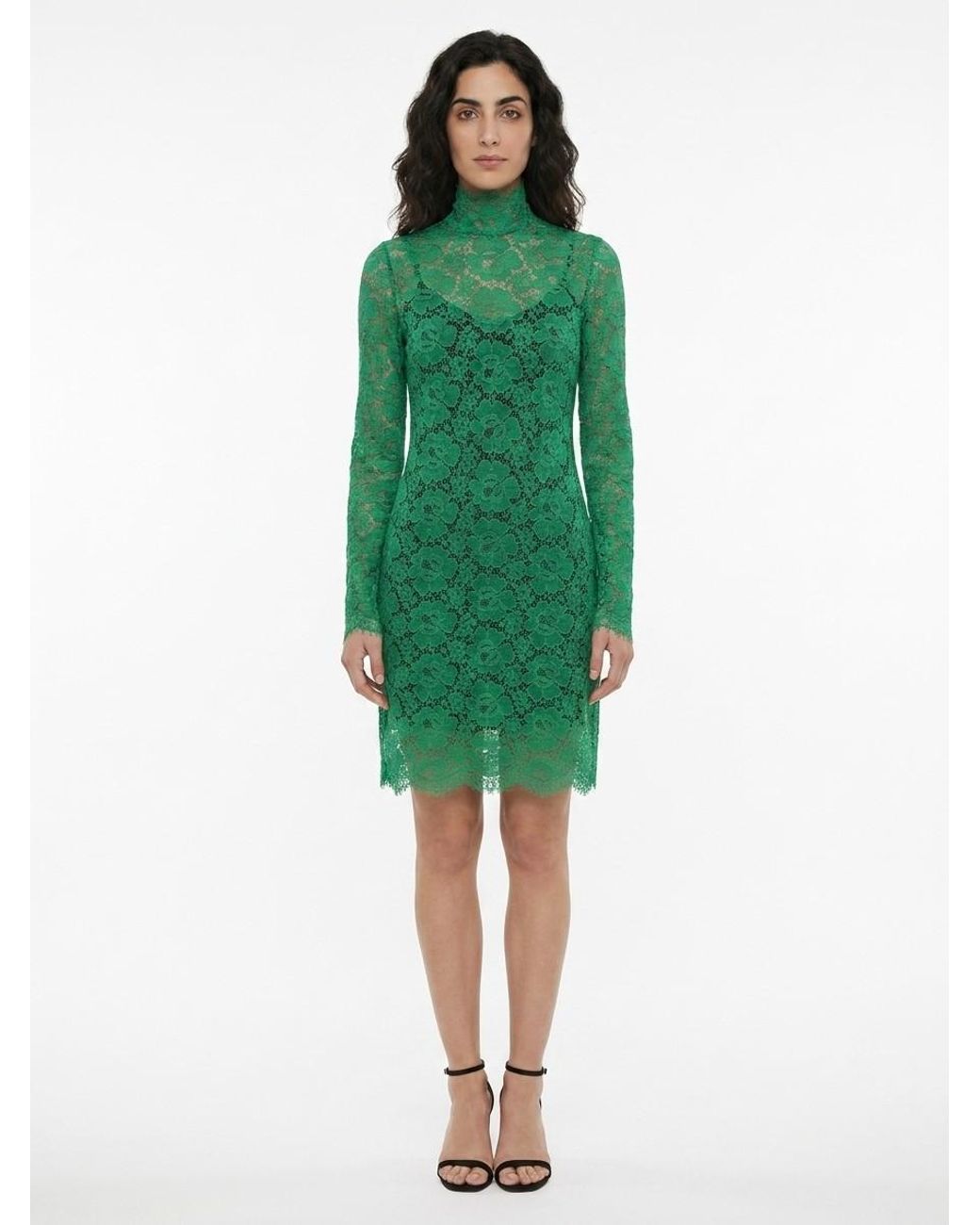 Dolce & Gabbana Green Cotton Casual Dress