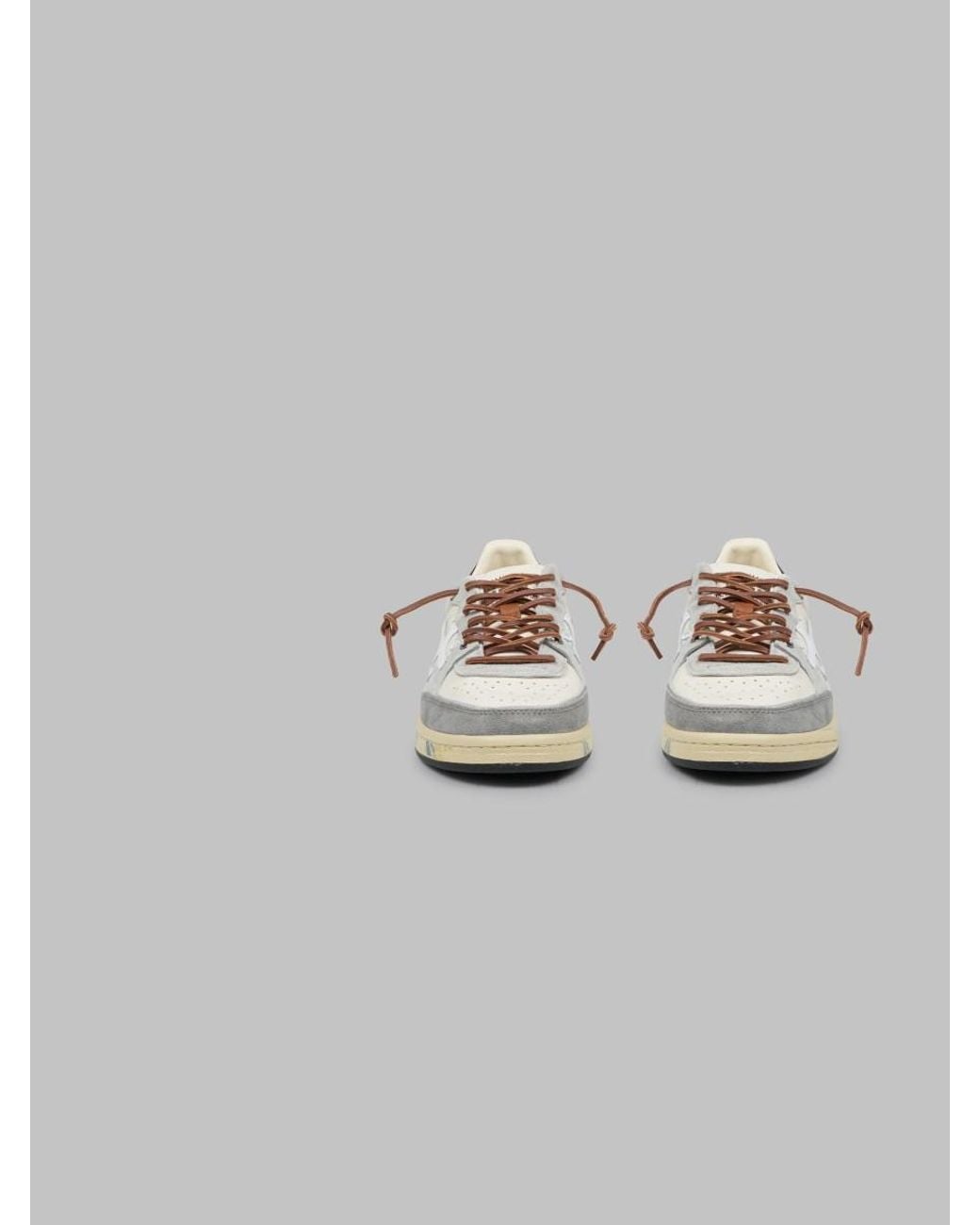 Premiata Metallic Trainers Bskt Clay Sheep Leather Sneaker for men