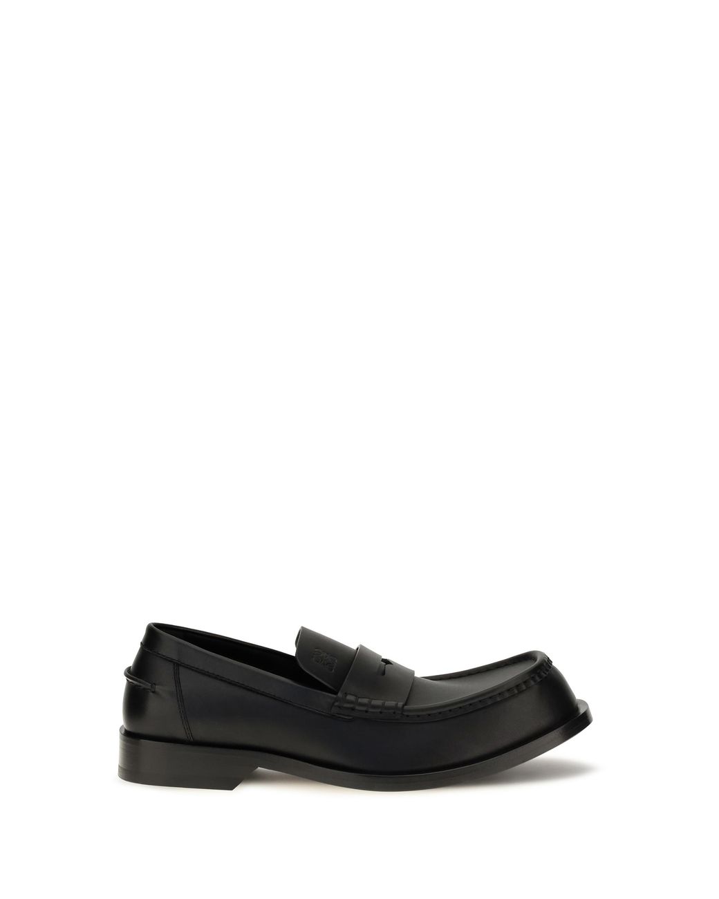 Loewe Black Loafers Bobine Polished Calfskin Upper Calf Leather for men