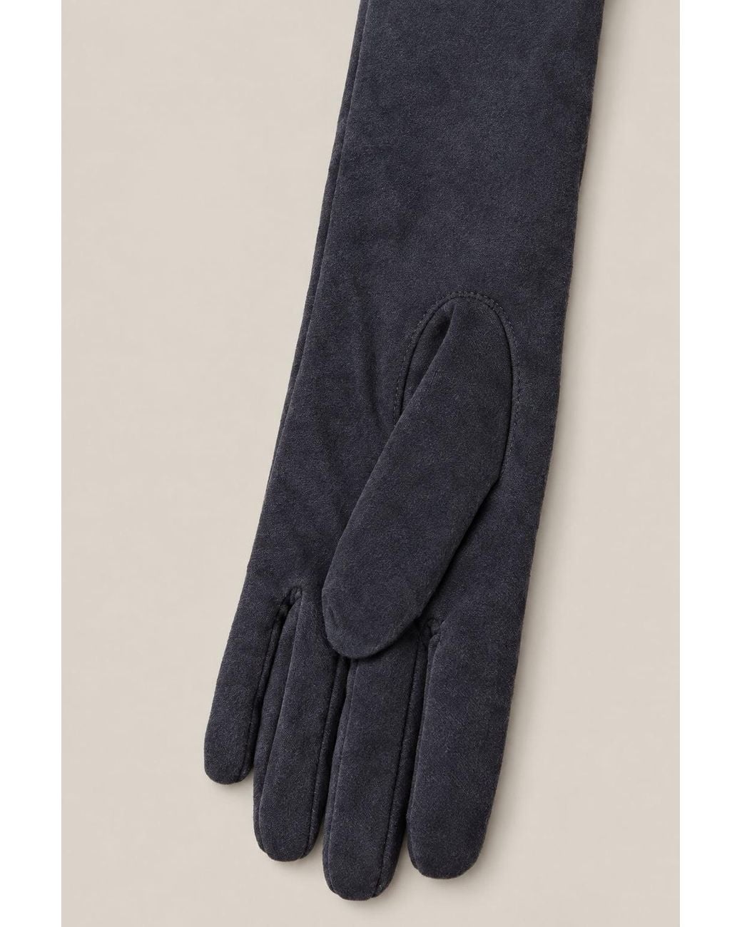 Brunello Cucinelli Blue Night Sky Long Leather Gloves