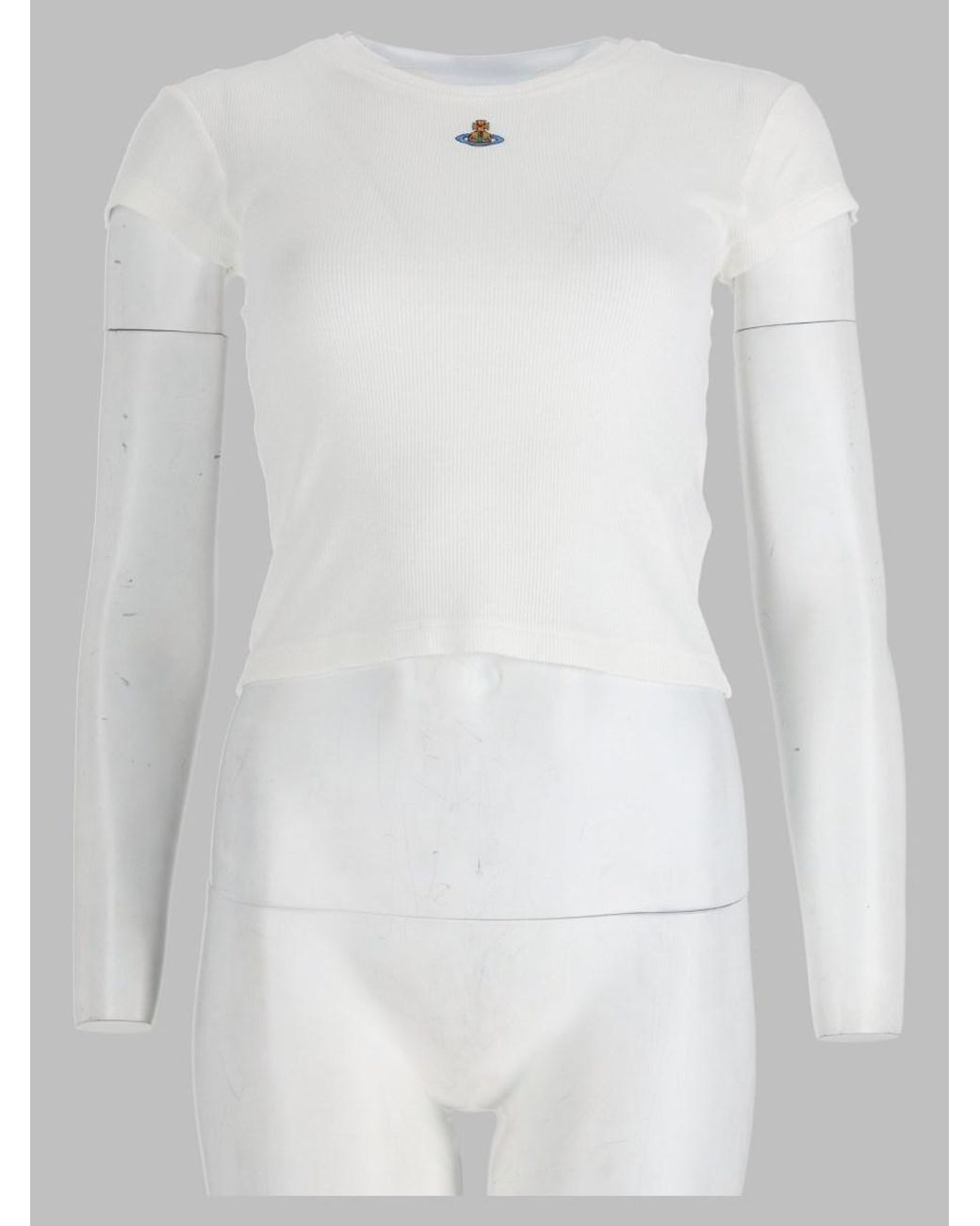 Vivienne Westwood White T-Shirt Baby Peru Viscose Elastane T-Shirts And Polos