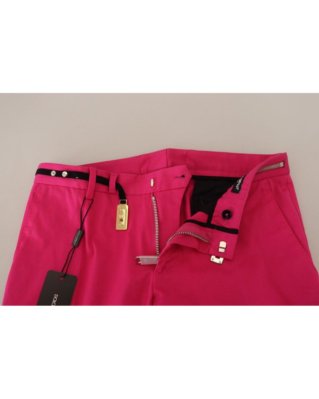 Dolce & Gabbana Red Chic Cotton Blend Trousers for men