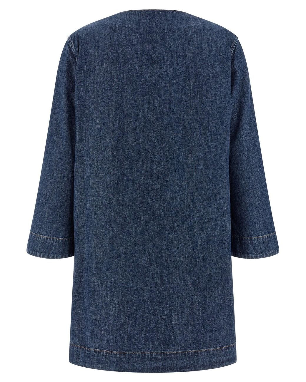 Valentino Garavani Blue V- Embellished Denim Dress