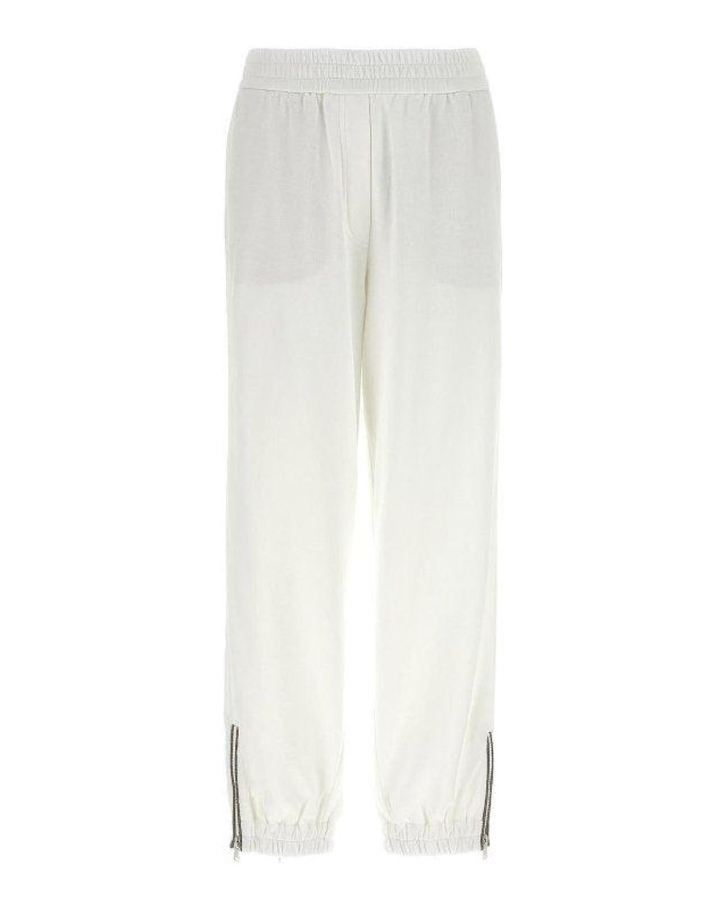 Brunello Cucinelli White Cotton Athletic Pants