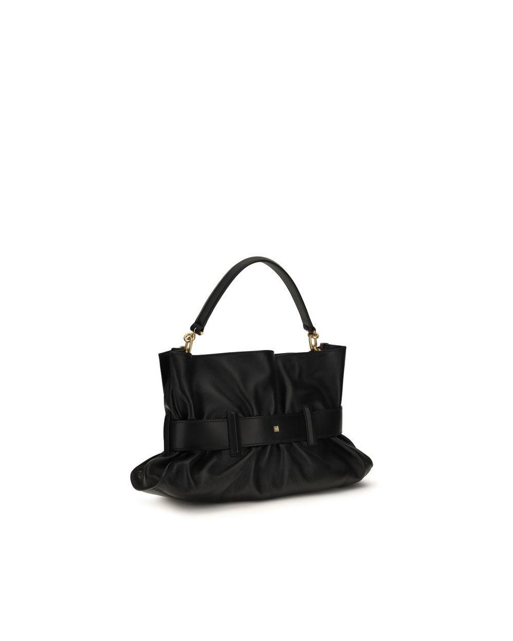 Balmain Black Calf Leather Bos Taurus Handbag