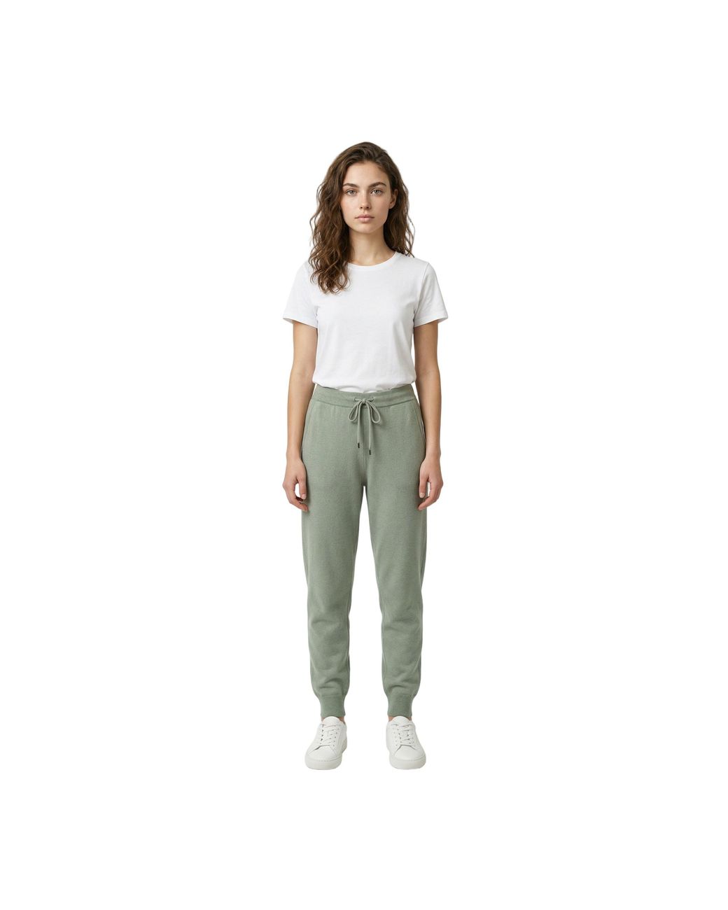 Brunello Cucinelli Multicolor Sage Cashmere Knit Trousers