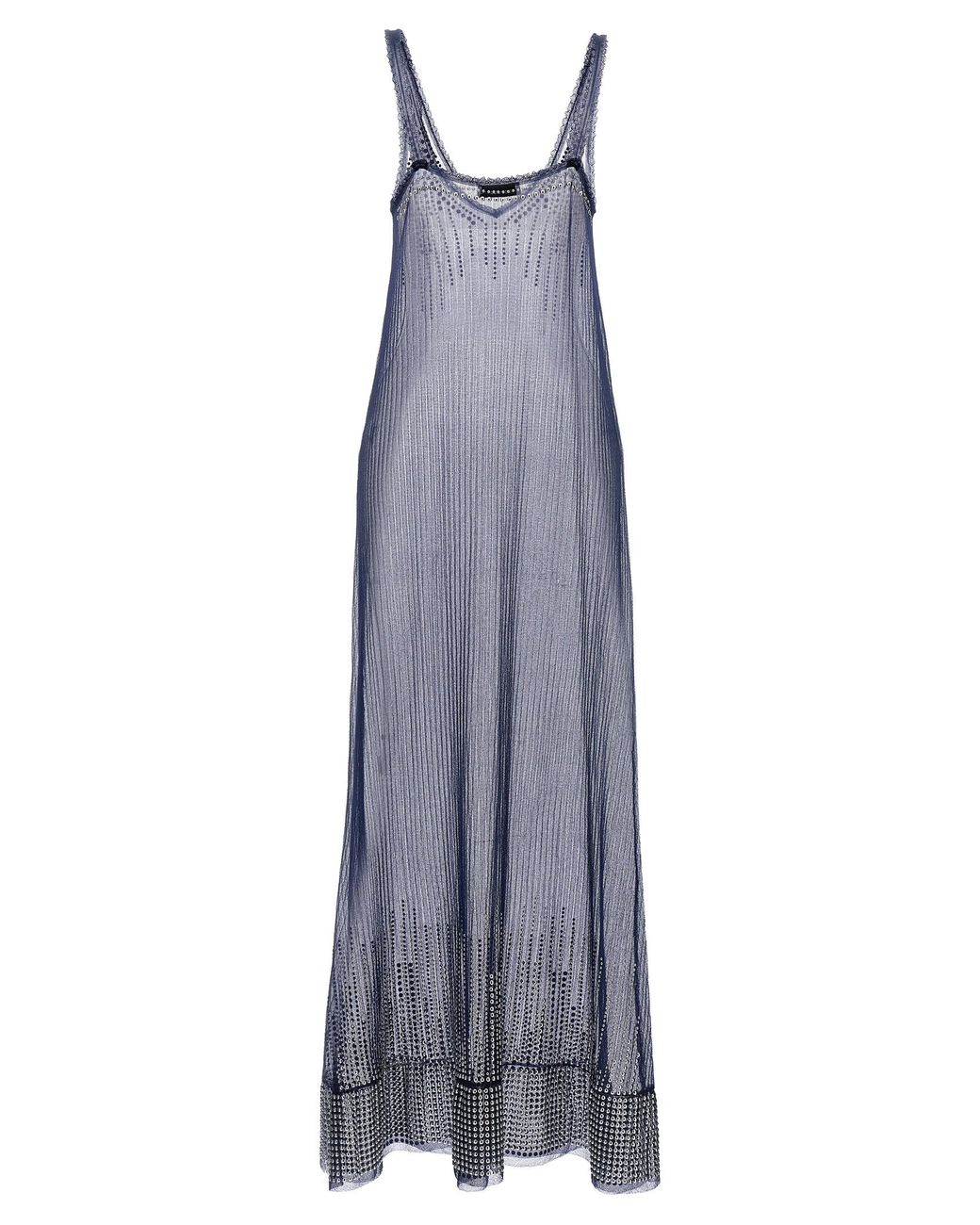 Rabanne Purple Studded Mesh Dress