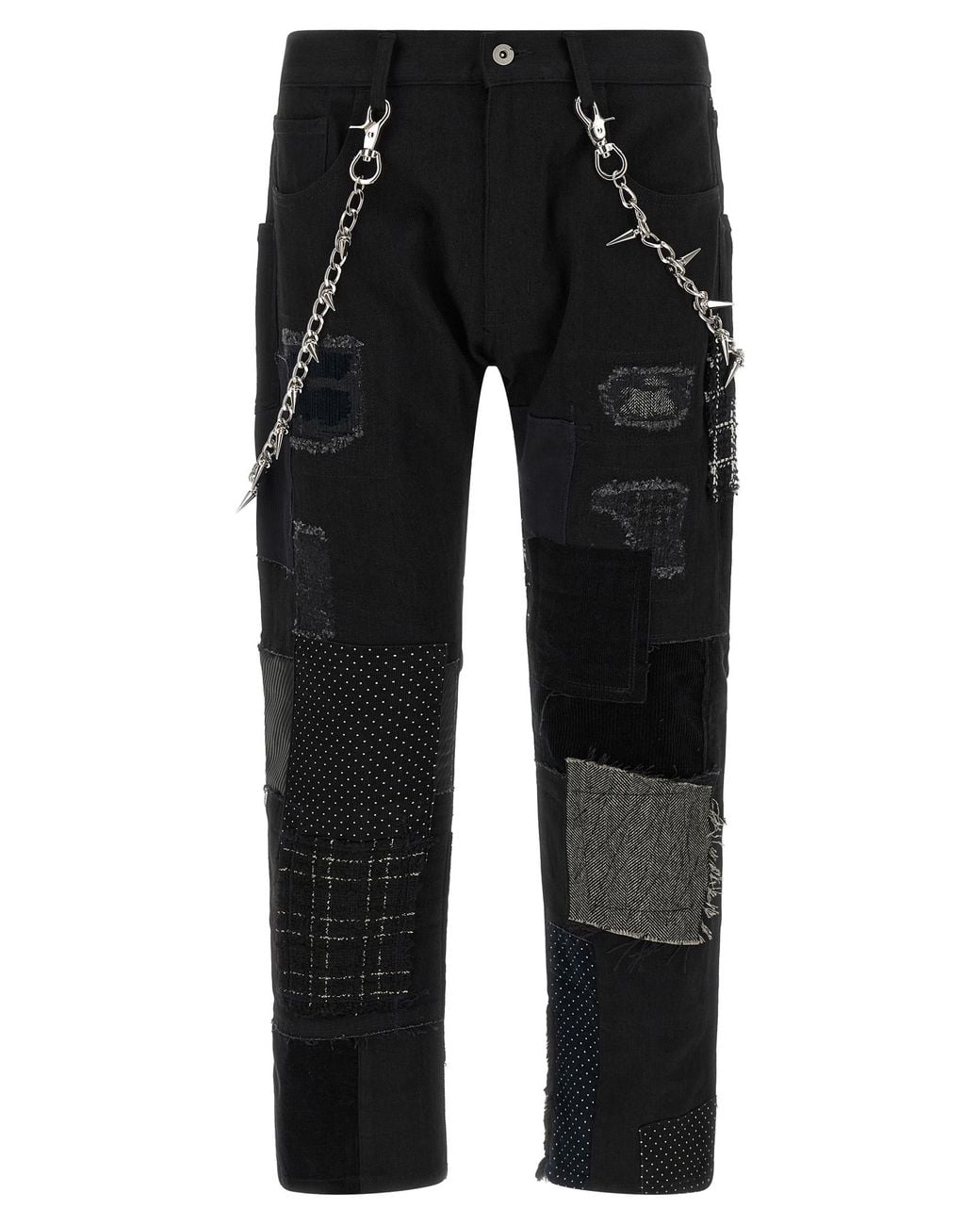 Junya Watanabe Blue Junya Watanabe Deconstructed Patchwork Jeans for men