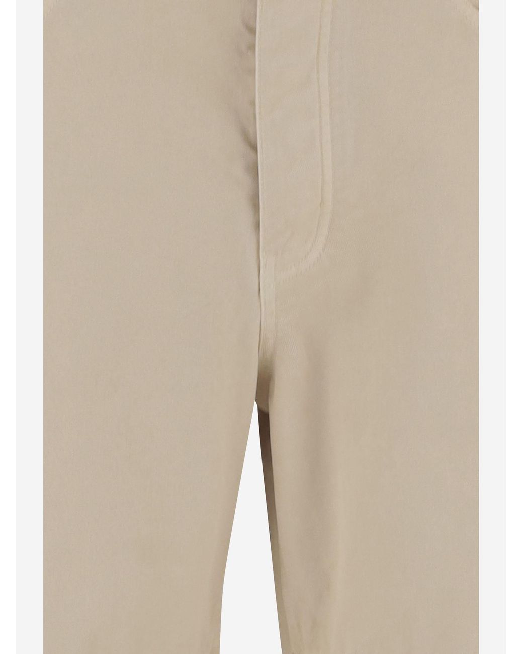 Burberry Natural Cotton Pants With Logo for men