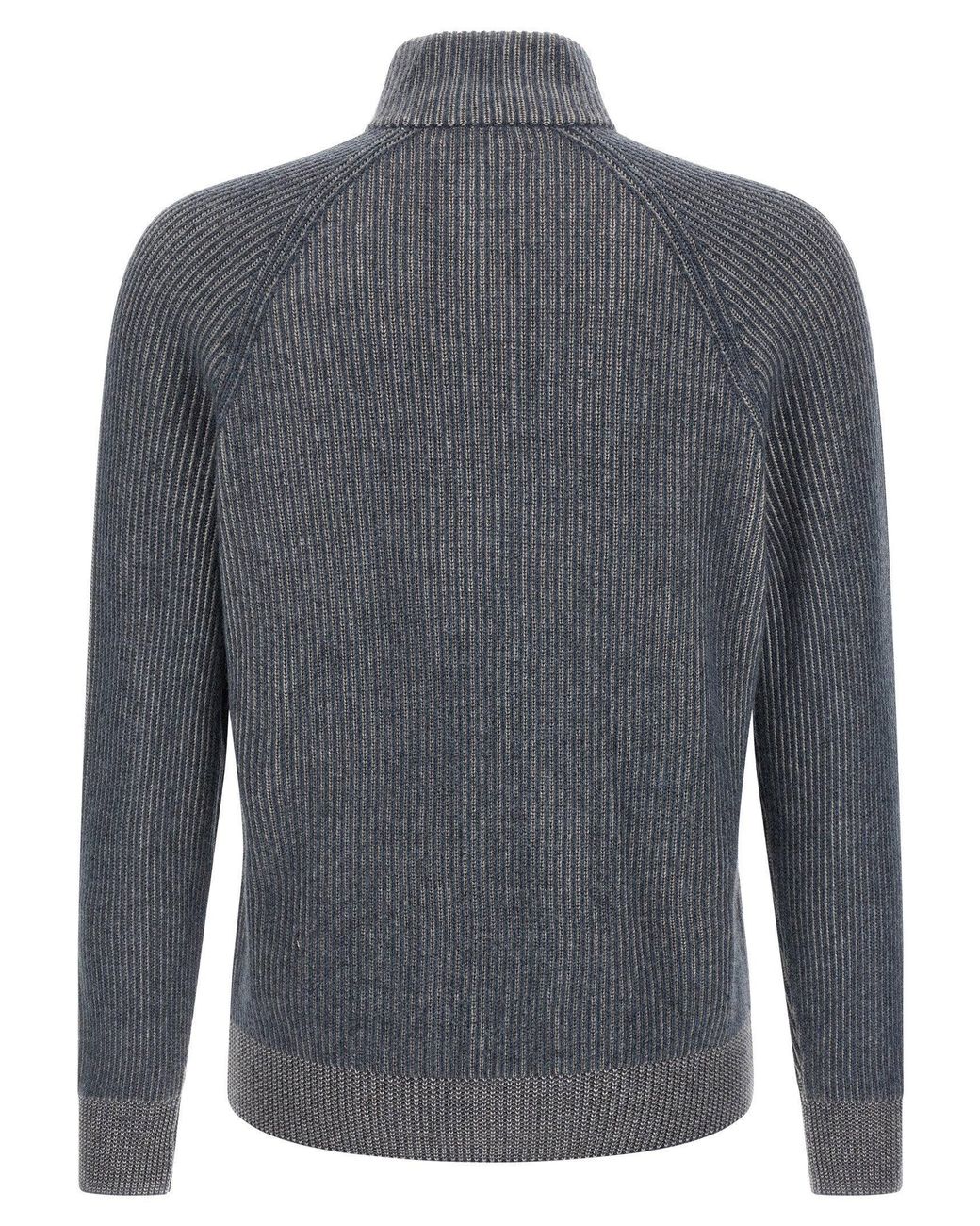 Brunello Cucinelli Gray Pure Cashmere Cardigan for men